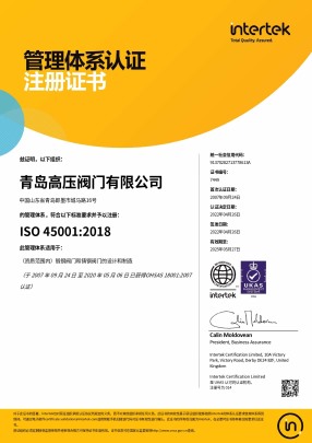 ISO45001体系认证
