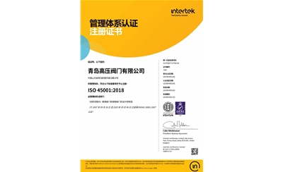 ISO45001体系认证